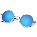 Joopin-Round Retro Polaroid Sunglasses Driving Polarized Sun Glasses Men Steampunk Vintage (Ice Blue)