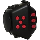Spinning Magic Fidget Cube 2 in 1 Combined Gyro Spinner with Magic Cude Relieves Stress And Anxiety by CHZ&amp;D (black)
