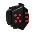 Spinning Magic Fidget Cube 2 in 1 Combined Gyro Spinner with Magic Cude Relieves Stress And Anxiety by CHZ&D (black)