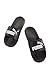 PUMA Men's Popcat Slide Sandal, Black/Black/White, 10 M US