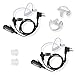 Motorola Earpieces for Walkie Talkies with Mic 2 Pin Covert Acoustic Tube - Compatible with CP200, CLS1410, CP110, GP300, CP040 Two Way Radios (Pack of 2)