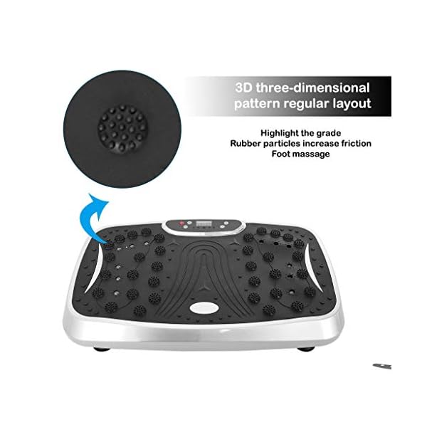 Jiasuz-Vibration-Plate-Exercise-Machine-Full-Whole-Body-Workout-Home-Massager-and-Fitness-Platform-Weight-Loss-Toning-with-Resistance-BandRemote-Control-and-Support-220IbsSilver Jiasuz Vibration Plate Exercise Machine Full Whole Body Workout Home Massager and Fitness Platform Weight Loss & Toning, with Resistance Band,Remote Control and Support 220Ibs,Silver