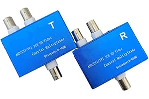 Fattoz Two-Channel AHD/CVI/TVI1080P HD Video Multiplexer Coaxial HD Expander Adder for Camera