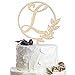 LINGTEER Personalized Inital Letter L Wooden Cake Topper Perfect for Birthday Rustic Wedding Anniversary Party Keepsake Decoration