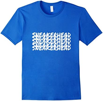 Mens Sneakerhead prints T-Shirt Small Royal Blue
