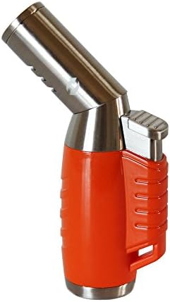 TECHNO Triple Torch Jet Flame Windproof Lighter with Adjustable Nozzle - Butane Refillable, perfect for Cigars, Cigarettes, Cooking
