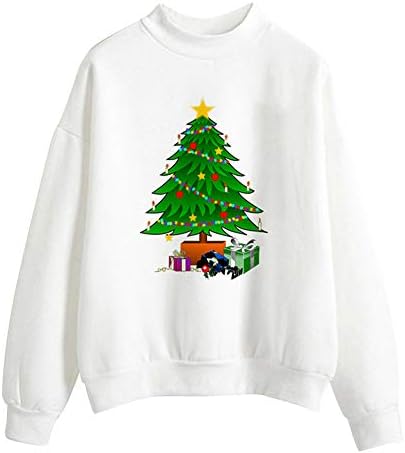 Clearance Sale for Women Tops.AIMTOPPY Women Christmas Print Long Sleeve Ladies Blouse Pullover Tops Shirt Sweatshirt