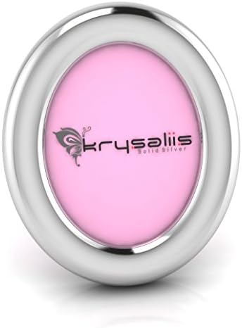 Krysaliis Sterling Silver Classic Oval Frame -  Pink Stand