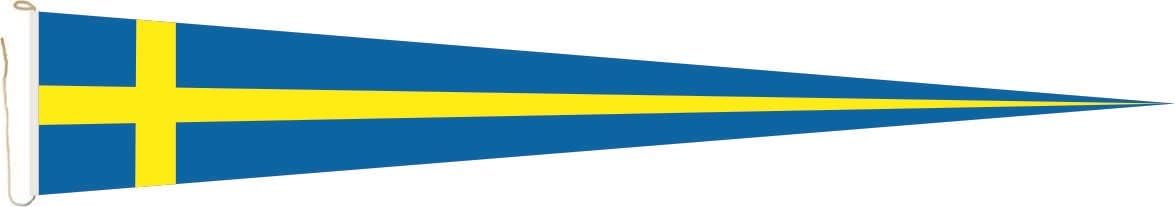 U24 Langwimpel Schweden Fahne Flagge Wimpel 250 x 40 cm Premiumqualität