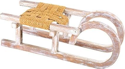 Amazon Com Decorative Wooden Christmas Sleigh Display By Small