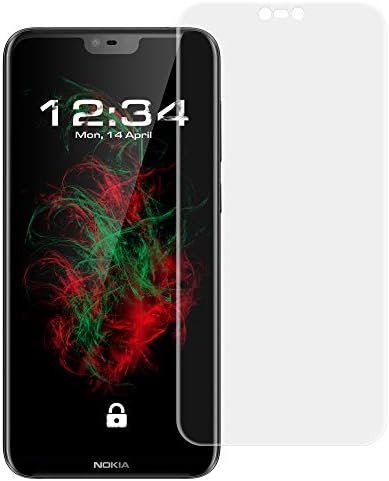 Baluum Protective Film Curved Clear for Nokia 6.1 Plus (Nokia X6) Full Screen Made Plastic Flexible Screen Protector Film Clear Transparent