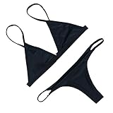 MOOSKINI Womens Black Blue Red White Bikini Two-Piece Brazilian Bottom Bathing Suit