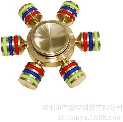 VADOO Tri-Sided Metallic Fidget Spinner Glow in the Dark Anxiety, Stress Relief Perfect for Anxiety, EDC, ADD, ADHD, Kids&amp;Adults