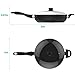 Vremi 12 Inch Nonstick Saute Pan Covered with Tempered Glass Lid - Big 5 Quart Capacity for Stir Fry Frying or as Saucepan - Non Stick Saute and Frying Pan - Deep Large and Ovenproof - Black