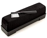 Record Cleaning Velvet Brush - with Anti Static Solution Fluid and Stylus Cleaner by Record-Happy. Extend Life, Improve Fidelity and Keep your Prized Vinyl Collection LPs like New !