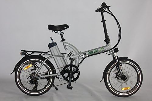 Greenbike USA GB5 500 Electric Motor Power Bicycle Lithium Battery Folding Bike - FULL SUSPENSION (SILVER)