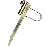 Beach Umbrella Sand Anchor Heavy Duty Metal / Strong Wind Resistance Flag Pole Stake Umbrella Anchor Stand Holder, One Size Fits All (Golden)