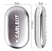 CABLEOT Power Bank Hand Warmer, Rechargeable Double-Sided Hand Warmer 5200mAH Power Bank Portable Pocket Hand Heater USB Mobile External Back up Battery Charger (Silver)