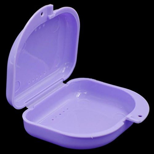 Denture Storage Case, Pumsun Teeth Dental False Teeth Appliance Container Storage Box (Purple)
