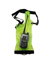 goodqbuy® Walkie Talkie Caso Bolsa impermeable con correa para Motorola Kenwood ICOM Yaesu Vertex estándar Baofeng Wouxun PUXING Midland (5 inch x 13.8 inch) Two-way radio