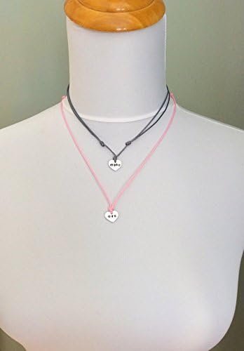 Tiny couples heart, custom made couples pendant, personalized heart couple name, necklace set for lovers, sister &amp; best friends pendant