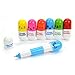DTOL 6PCS Smiling Face Pill Shape Ballpoint Pen Cute Cartoon Favor Retractable Ball Pen