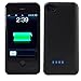 iphone 4s Case, iphone 4 Battery Case, SQdeal Ultra Slim 2500mah Rechargeable Portable External Battery Backup Charger Case Power Bank Cover for iphone 4 4G 4s (Black