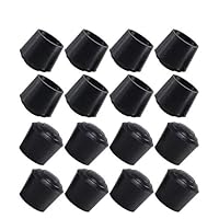 Anpatio 16pcs Chair Leg Caps Rubber Leg Tips Stools Table Foot Cover 7/8 inch Black Antislip Prevent Scratches Round (Renewed)