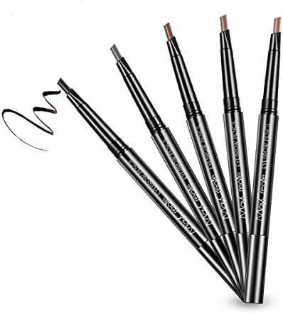 Eyebrow Pencil LongLasting with Brow Brush Waterproof Automatic Makeup Cosmetic Tool (grey)