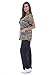 Just Love Nursing Scrubs Set For Women/Print Scrubs,Animal Instinct Print With Black Pants,X-Small