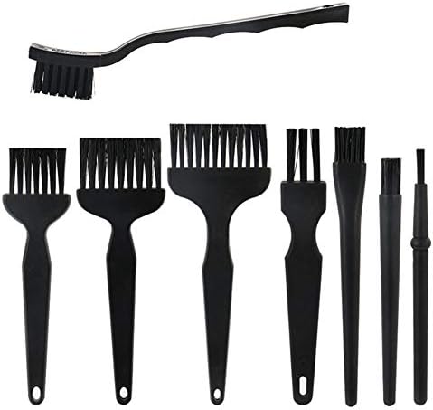 8 in 1 Dust Cleaning Removal Brushes Motherboards Brush Anti-Static ESD Brushes with Plastic Handle Nylon Hair for Keyboard PCB Motherboards Tablet
