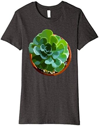 Womens Succulent and Cactus: Blue Rose Echeveria Imbricata Shirt Medium Dark Heather
