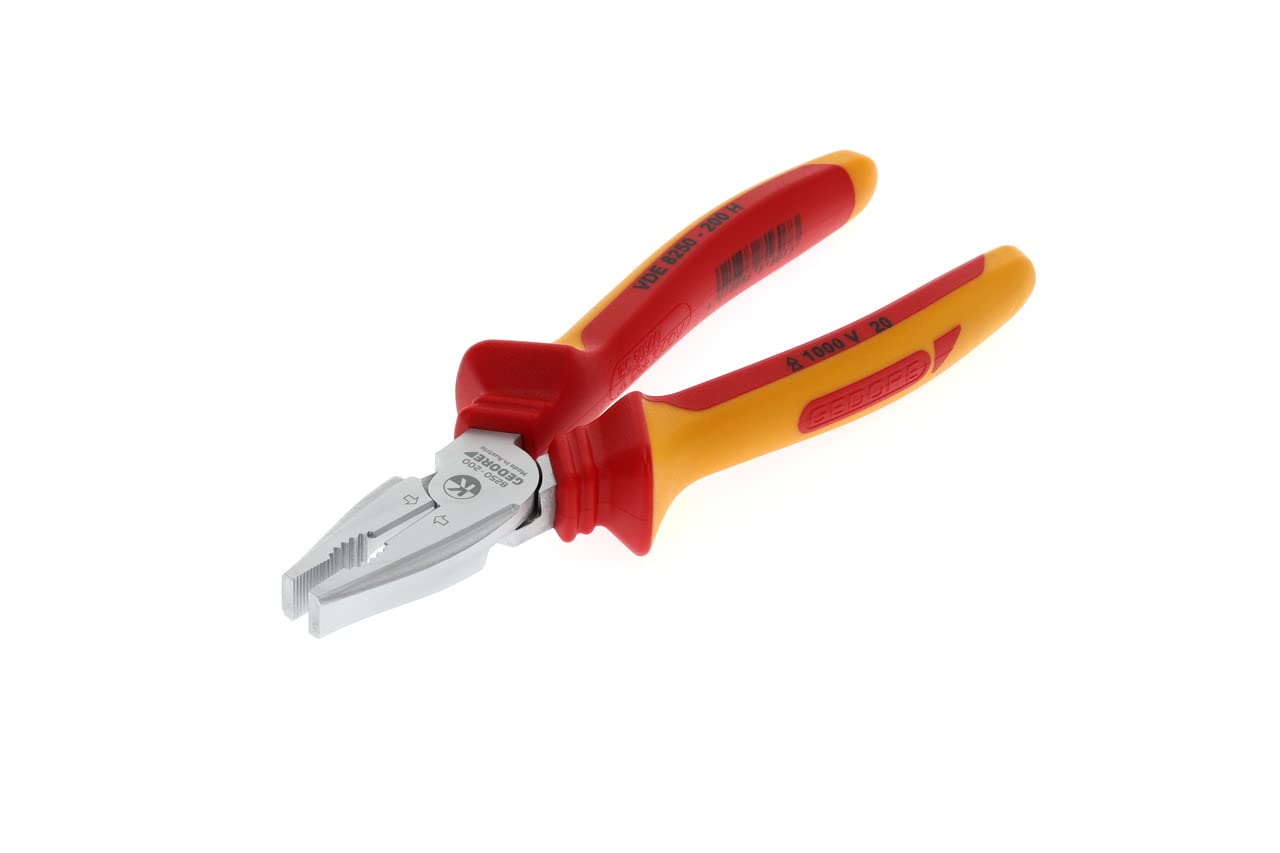 GEDORE VDE Power combination pliers for cutting/holding/twisting, Electronics, Length 200 mm, VDE 8250-200 H