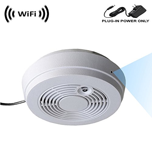 WF-402H: Spy Camera with WiFi Digital IP Signal, Recording & Remote Internet Access, Camera Hidden in a Smoke Detector