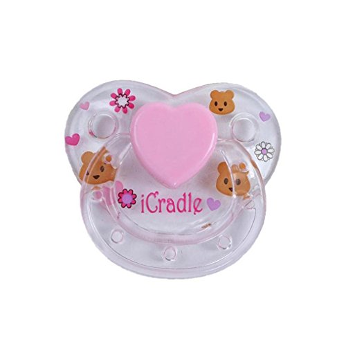 Yeefant 1PC Newest Fashion Simulation Contemporary Pacifier Dolls Reborn Doll Baby Toy Cute Gift Baby Nipple,Safe and Durable Gift for Toddlers and Kids, 0-6 Months,Pink