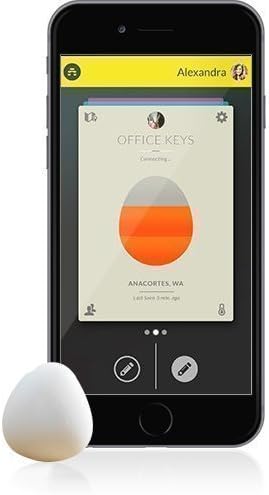 The Stone - A Button To Find Your Phone, Text Eta, Emergency Call or Control Your Camera - Glacier
