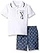 Calvin Klein Infant Boys Interlock Body Top with Woven Shorts, White, 12 Months