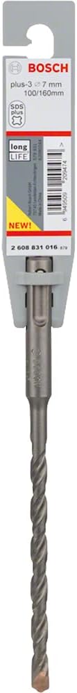 Bosch SDS Plus 3 Hammer Drill Bit 7 x 100 x 160 mm Pack view 2