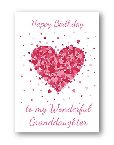 Second Ave Granddaughter Birthday Card For Her Greetings Card - Bursting Heart Design