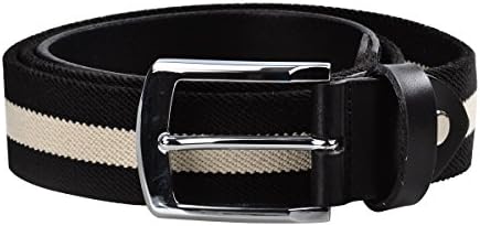 Lt Tribe Adjustable Casual Sports Canvas and Leather Jean Belt Fashion Waistband Black YD001