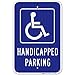 Handicap Parking Sign, Handicapped Sign, 12x18 Inches, 3M EGP Reflective .063 Aluminum, Fade Resistant, Made in USA