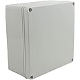DJC Supply Co. 8" x8" x4" Weather & Dust Proof IP65 PS Plastic Universal Electrical Junction Conduit Box and DIY Project Enclosure, Use for Outdoor and Indoor (1 Pack)