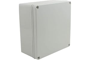 DJC Supply Co. 8" x8" x4" Weather & Dust Proof IP65 PS Plastic Universal Electrical Junction Conduit Box and DIY Project Enclosure, Use for Outdoor and Indoor (1 Pack)