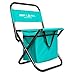 Mini Portable Folding Chair w/ Built In Cooler - Compact, Stylish and Easy to Carry Outdoor Chair for Events, Picnics, Hiking, Tailgating, Parades & More - Includes Bonus Travel Tote Bag