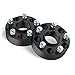 1.25 inch 5x4.75 to 5x4.75 Hubcentric Wheel Spacers with Lip (70.5mm Bore, Metric 12x1.5 Studs Nuts) Compatible with Chevy Blazer Camaro Corvette S10 GMC S15 Jimmy - Black Adapters, Pack of 2