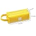 Beloca Pencil Case Large Capacity Student Stationery Pouch Pen Bag with Double Zipper Closure Office Pen Holder Organizer Stationery Bag Cosmetic Bag (Yellow)
