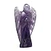 Nelson Creations, LLC 2 Inch Lilac Amethyst Hand-Carved Guardian Angel Natural Gemstone Healing Figurine