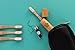 Eco-Friendly Bamboo Toothbrush Set - 4 Engraved Toothbrushes, 1 Bamboo Travel Case, and 1 Charcoal Bamboo Dental Floss