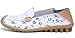 labato Women's Casual Leather Loafers Slip-On Slippers Driving Flat Shoes(7.5 M US,White)