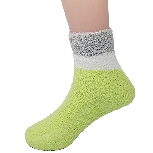 6 Pairs Warm Fuzzy Socks for Kids with Grippers Non Skid Slipper